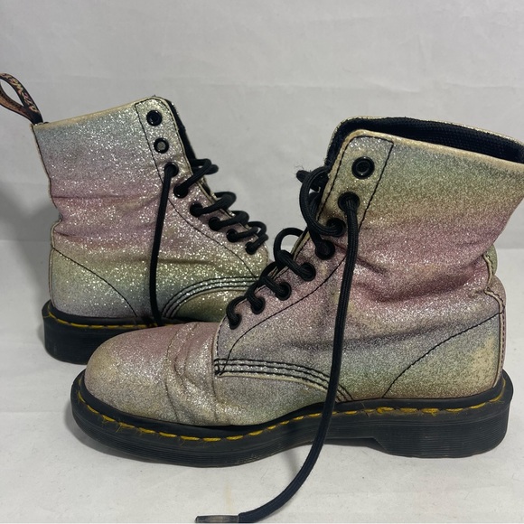 Dr. Martens | Pascal Rainbow Glitter Shimmer boots womens size 7 - Picture 3 of 10